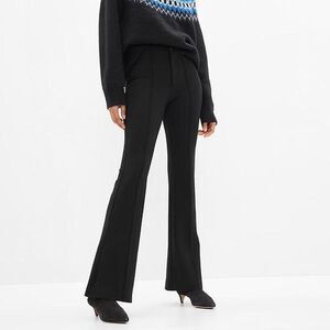 Gap Women's Black Ponte Flare Trousers